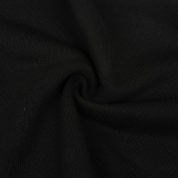 Ткань Футер 3-х нитка, Петля, цвет Черный (на отрез)  в Новороссийске