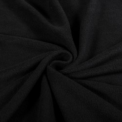 Ткань Флис Односторонний 180 гр/м2 (Ширина 150см), цвет Черный (на отрез) в Новороссийске