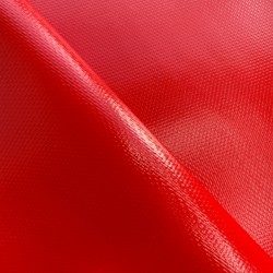 Ткань ПВХ 600 гр/м2 плотная (Ширина 1,5м), цвет Красный (на отрез) в Новороссийске