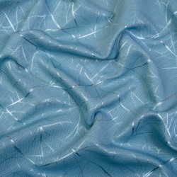 Ткань Блэкаут для штор светозатемняющая 75% &quot;Ледовое тиснение, Голубой&quot; (на отрез)  в Новороссийске