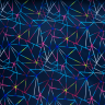 Ткань Оксфорд 210D PU, принт "Неоновые треугольники" (на отрез)