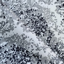 Ткань Oxford 600D PU (Ширина 1,48м), камуфляж &quot;Цифра-Пиксель Серая&quot; (на отрез) в Новороссийске