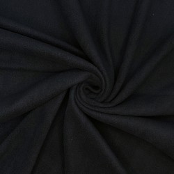 Ткань Флис Односторонний 130 гр/м2 (Ширина 150см), цвет Черный (на отрез) в Новороссийске