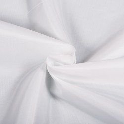 Ткань подкладочная Таффета 190Т (Ширина 150см), цвет Белый (на отрез) в Новороссийске