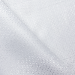 Ткань Oxford 300D PU Рип-Стоп СОТЫ, цвет Белый (на отрез) в Новороссийске
