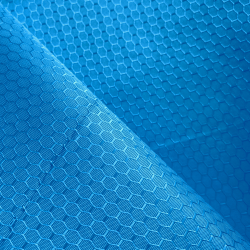 Ткань Oxford 300D PU Рип-Стоп СОТЫ, цвет Голубой (на отрез) в Новороссийске