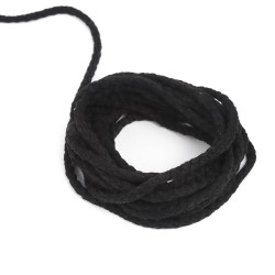 Шнур для одежды тип 2, цвет Чёрный (плетено-вязаный/полиэфир)  в Новороссийске